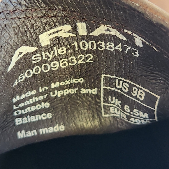 Ariat Pendelton Dixon Ankle Boot Weathered Brown Snip Toe Western Aztec Print 9B - Picture 13 of 16